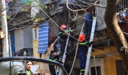 Cháy lớn tại Khu tập thể Thanh Xuân Bắc